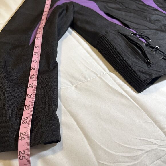 NexGen Motorcycle Jacket Black Purple Waterproof Nylon Zip Out Liner Large - Picture 9 of 16